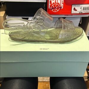 Off-White Clear Slide Sandals